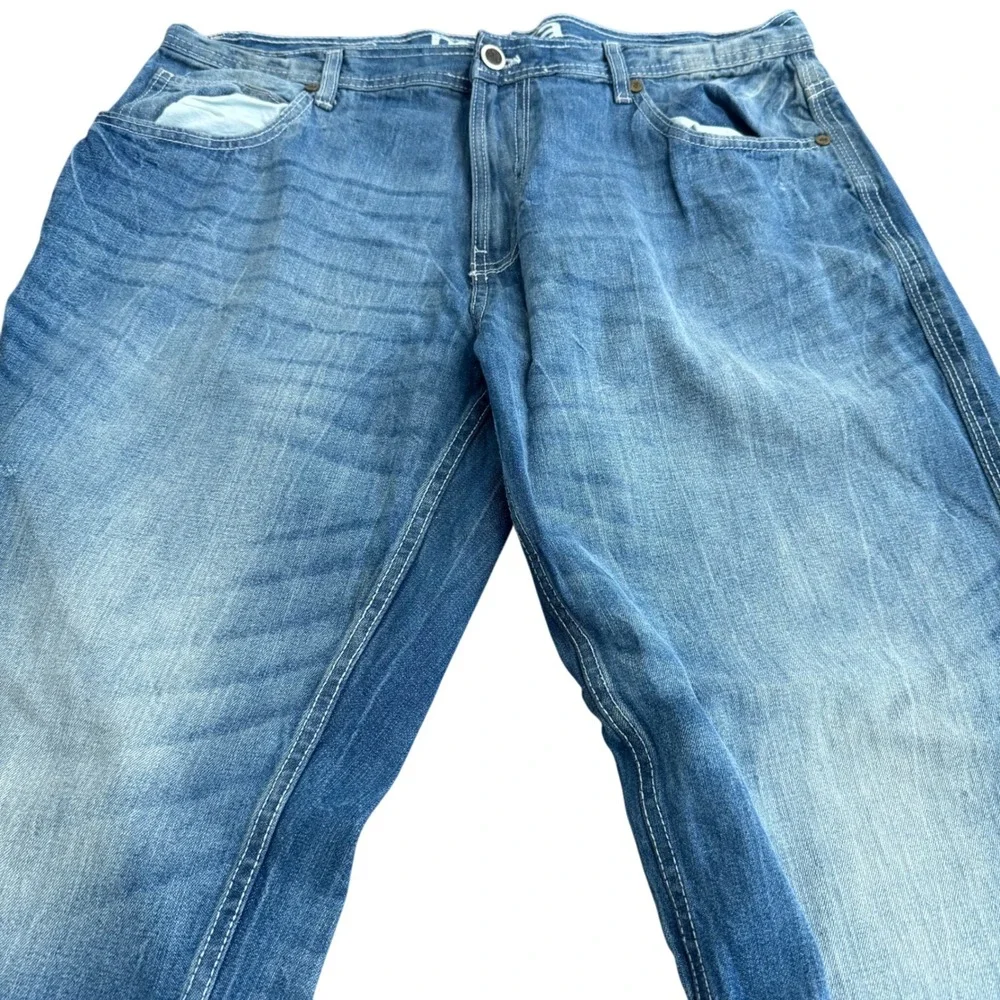 MECCA Mens W40XL32 Blue‎ Wash Denim Jeans Cotton Straight Fit Y2K